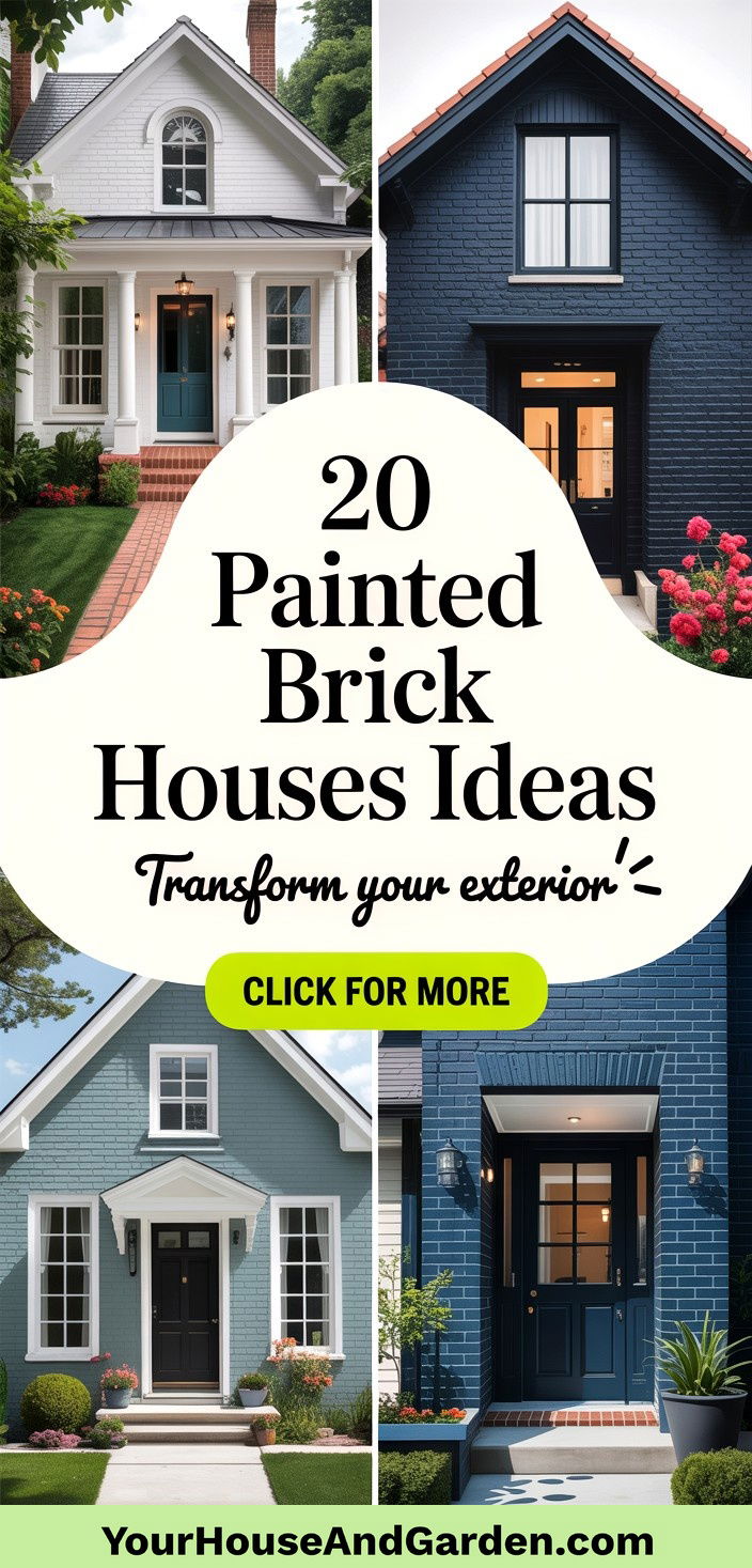 20 Painted Brick Houses Transform Your Homes Exterior
