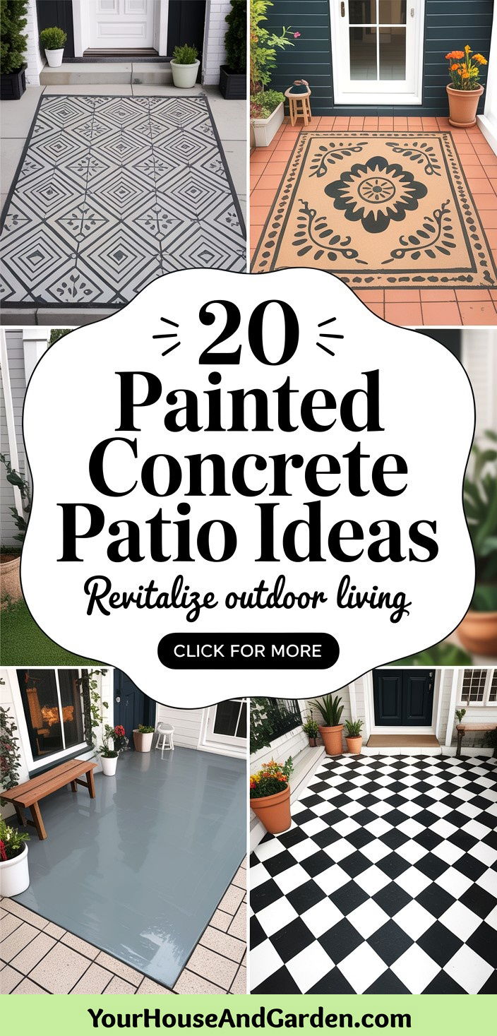 20 Painted Concrete Patio Ideas Revitalize Outdoor Living
