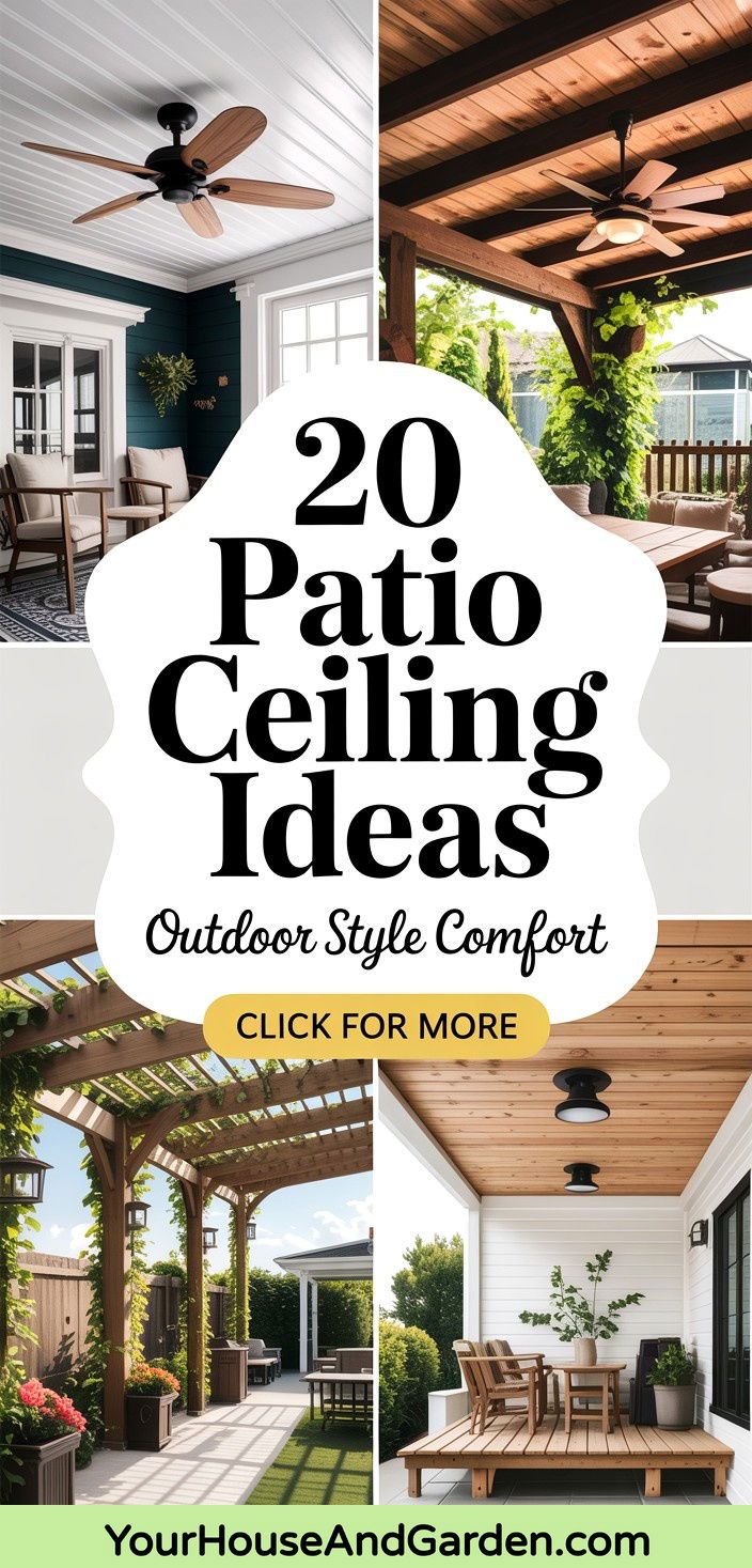 20 Patio Ceiling Ideas for Enhanced Outdoor Style and Comfort - 20 Patio Ceiling Ideas for Enhanced Outdoor Style & Comfort