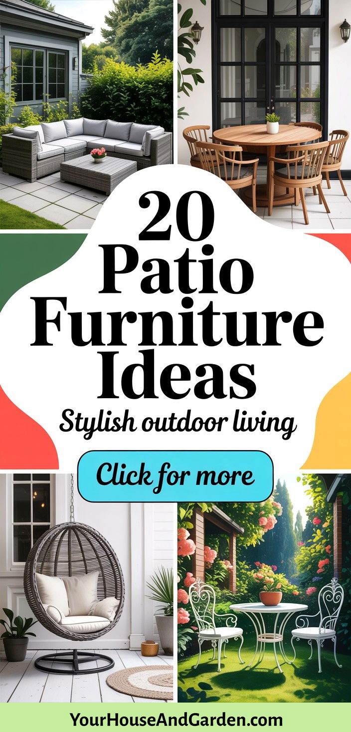 20 Patio Furniture Ideas for Stylish Outdoor Living Spaces - 20 Patio Furniture Ideas for Stylish Outdoor Living Spaces