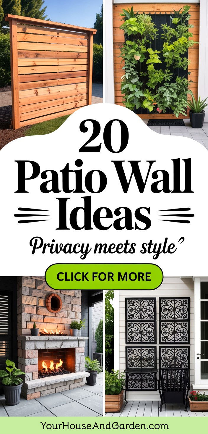 20 Patio Wall Ideas Enhance Privacy and Style Outdoors
