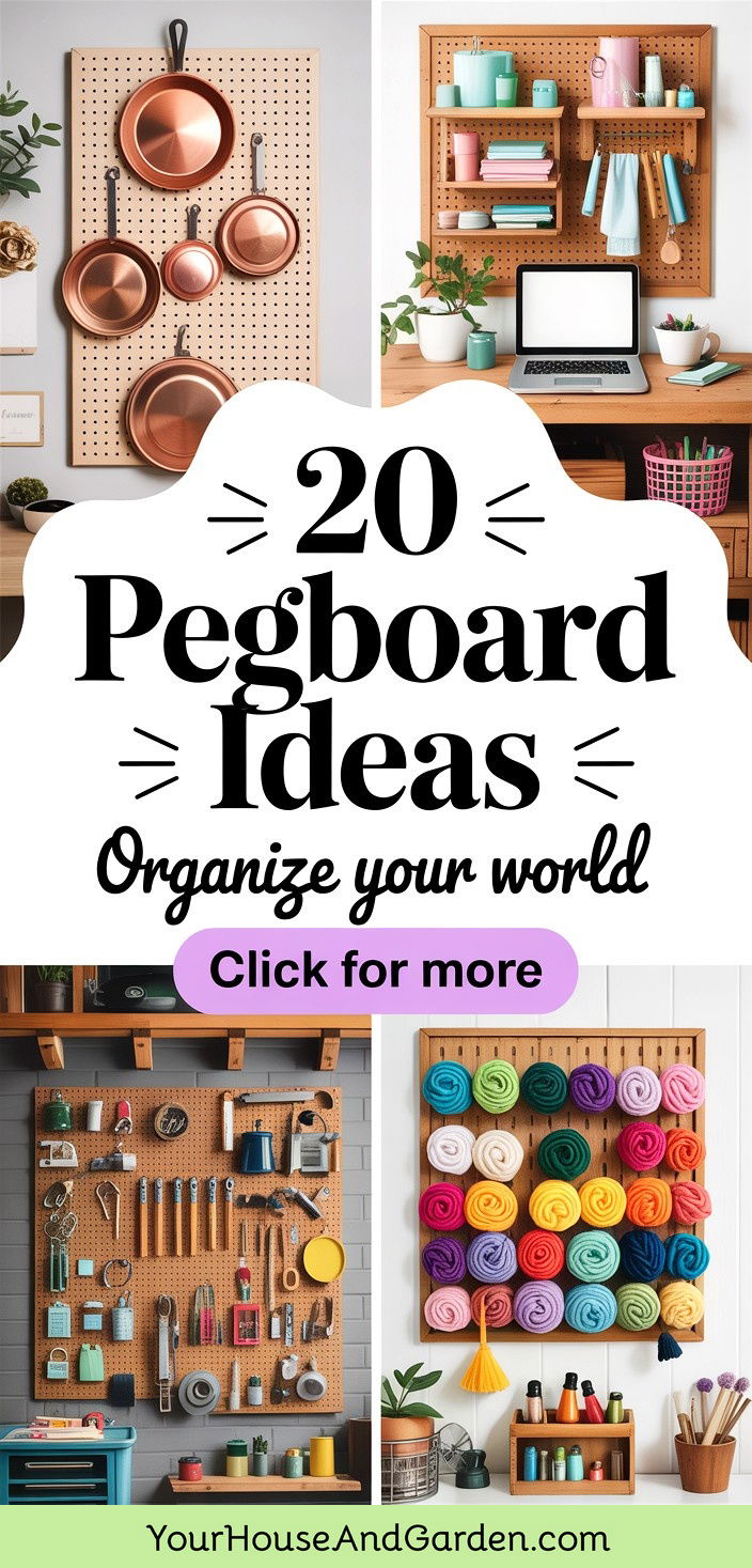 20 Pegboard Ideas Creative Organization for Every Room
