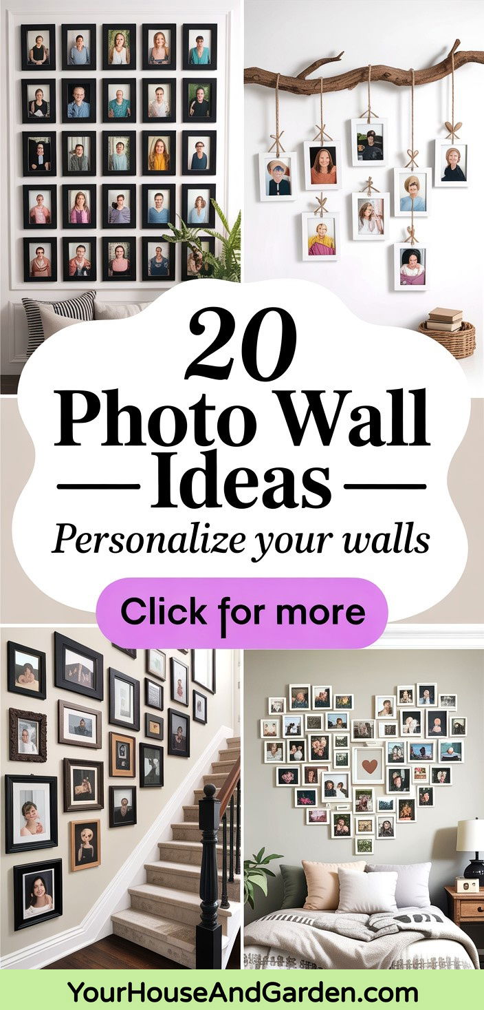 20 Photo Wall Ideas Creative and Personal Display Inspirations