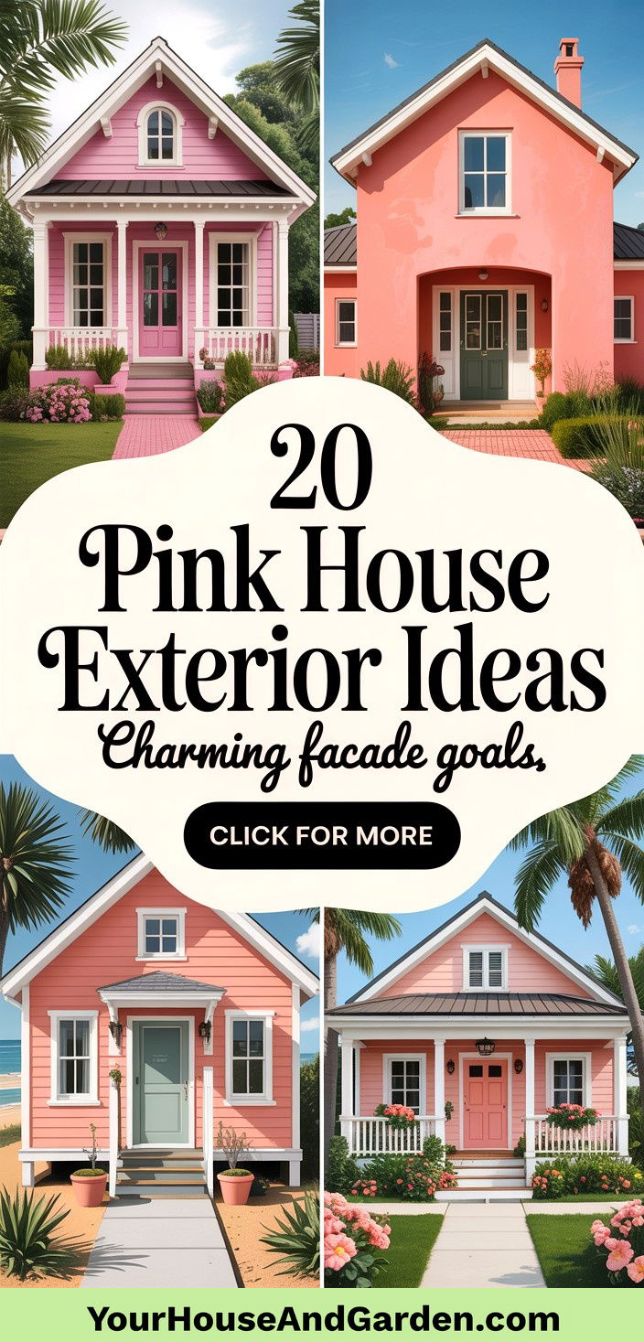 20 Pink House Exterior Ideas Charming Facade Inspirations