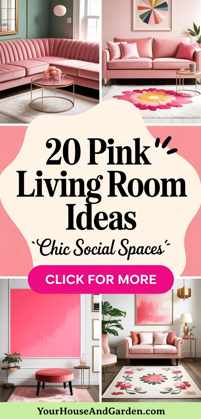 20 Pink Living Room Ideas Chic and Inviting Social Spaces