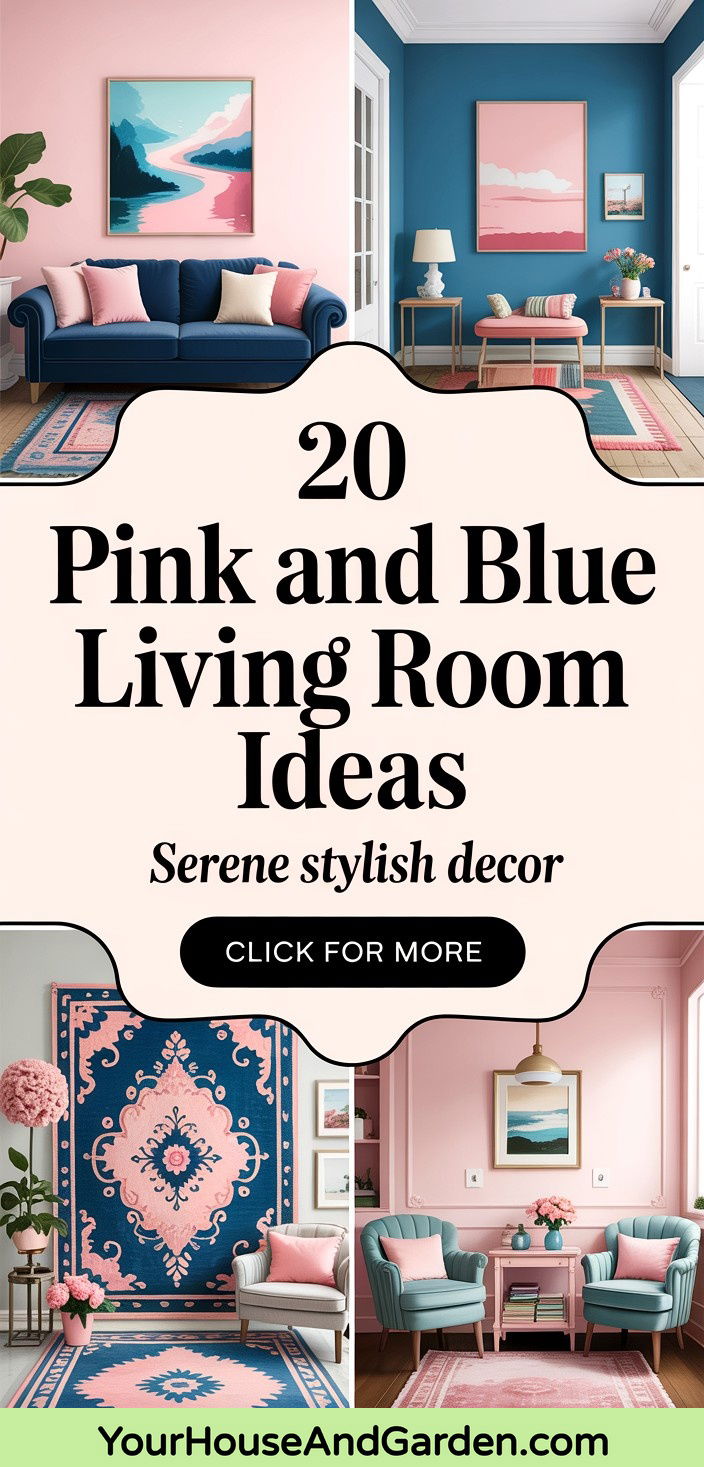 20 Pink and Blue Living Room Ideas Serene and Stylish Decor