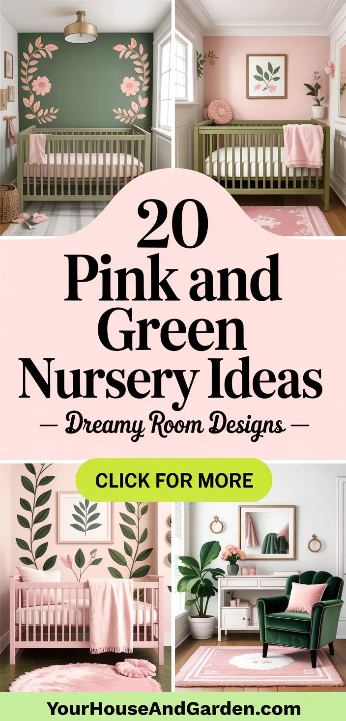 20 Pink and Green Nursery Ideas Dreamy Baby Room Designs