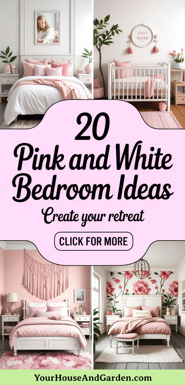 20 Pink and White Bedroom Ideas for a Serene Retreat - 20 Pink and White Bedroom Ideas for a Serene Retreat