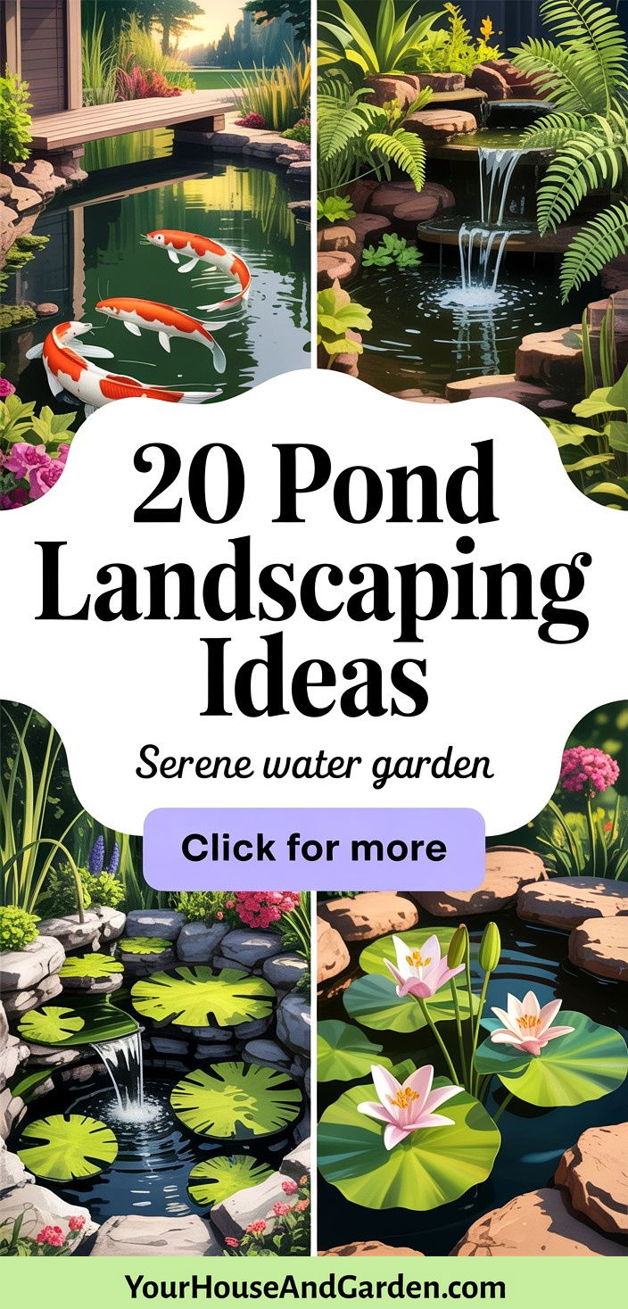 20 Pond Landscaping Ideas Create a Serene Water Garden