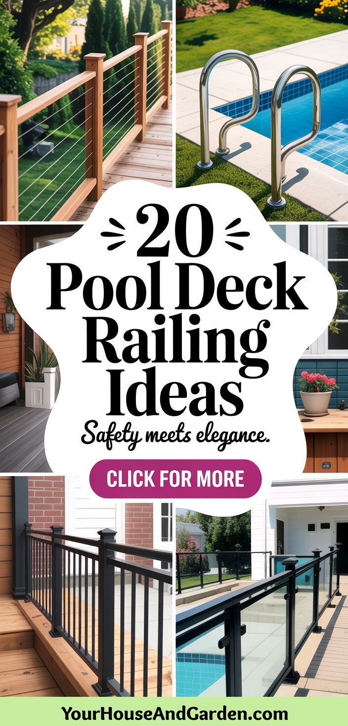 20 Pool Deck Railing Ideas for Safety and Stylish Design - 20 Pool Deck Railing Ideas for Safety and Stylish Design
