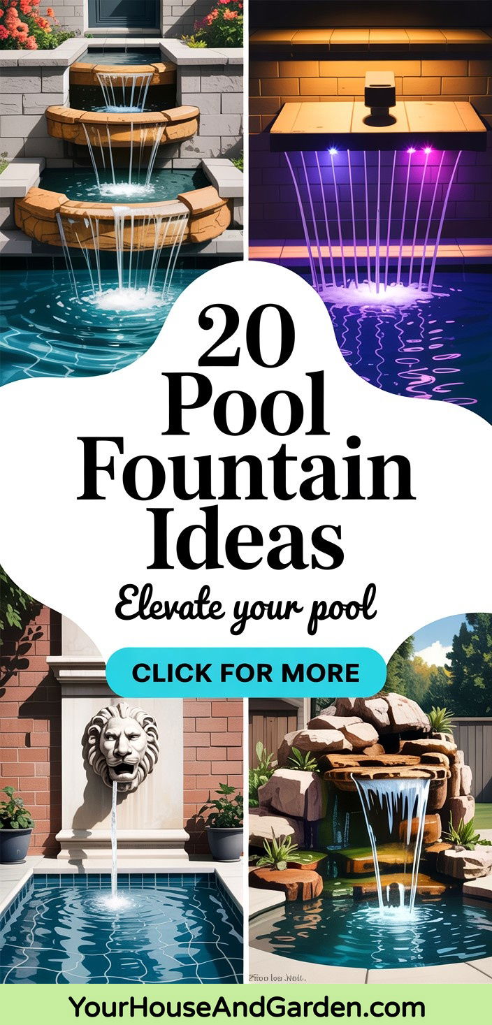 20 Pool Fountain Ideas to Enhance Your Outdoor Water Feature - 20 Pool Fountain Ideas to Enhance Your Outdoor Water Feature