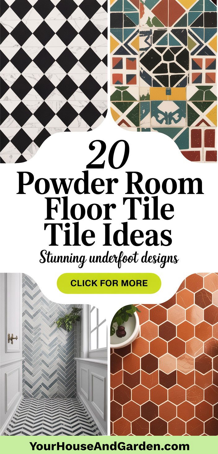 20 Powder Room Floor Tile Ideas Beautiful and Durable