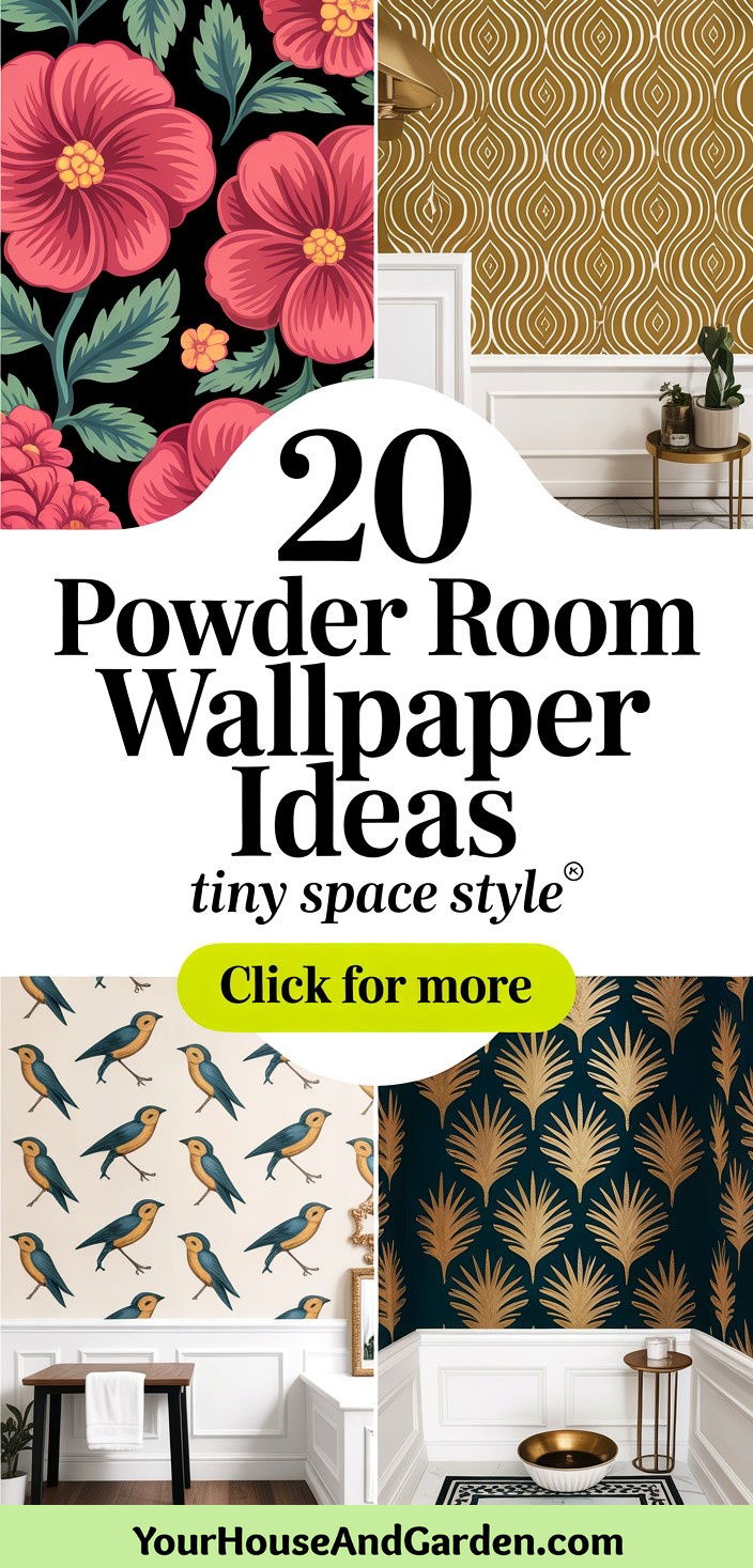 20 Powder Room Wallpaper Ideas to Transform Small Spaces - 20 Powder Room Wallpaper Ideas to Transform Small Spaces