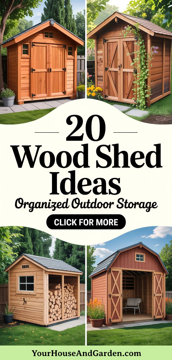 20 Practical Wood Shed Ideas for Organized Outdoor Storage - 20 Practical Wood Shed Ideas for Organized Outdoor Storage