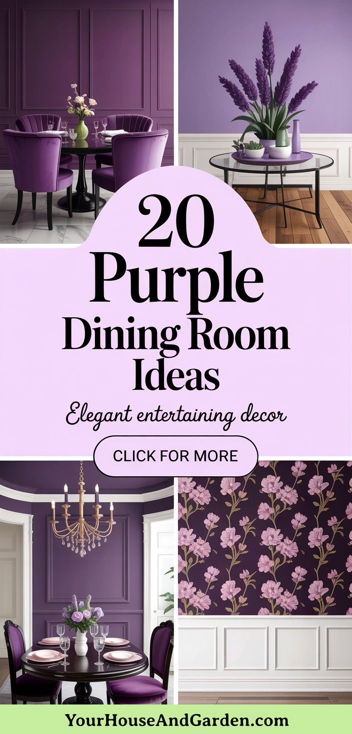 20 Purple Dining Room Ideas for Elegant Entertaining - 20 Purple Dining Room Ideas for Elegant Entertaining
