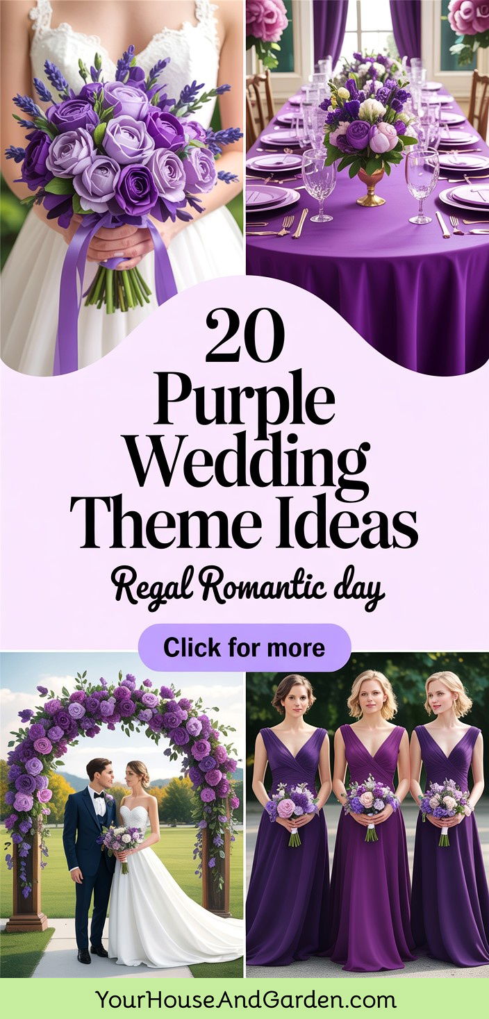 20 Purple Wedding Theme Ideas for a Regal and Romantic Day - 20 Purple Wedding Theme Ideas for a Regal and Romantic Day