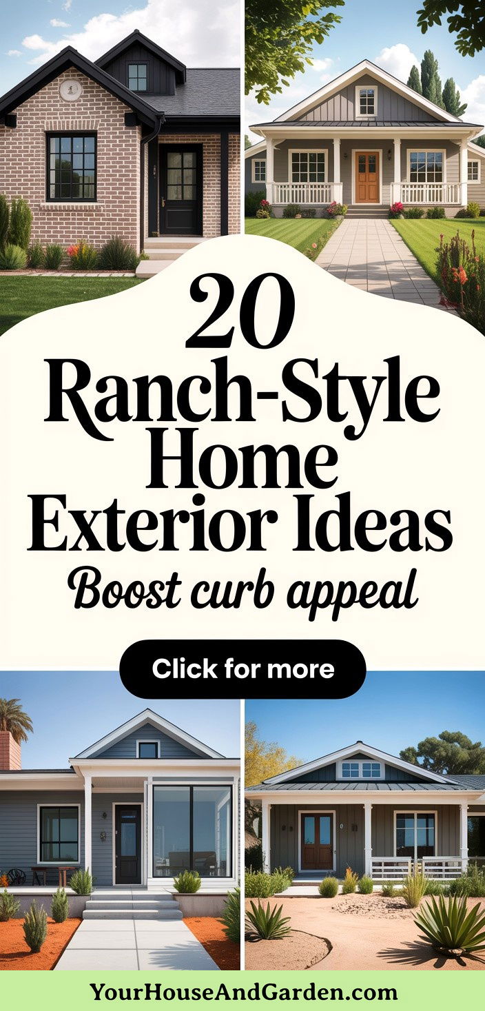 20 Ranch-Style Home Exterior Ideas to Boost Curb Appeal - 20 Ranch-Style Home Exterior Ideas to Boost Curb Appeal