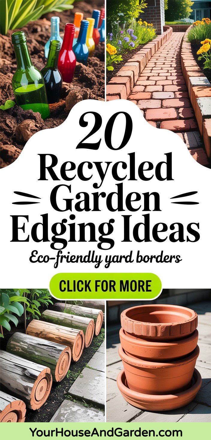 20 Recycled Garden Edging Ideas Eco-Friendly Borders