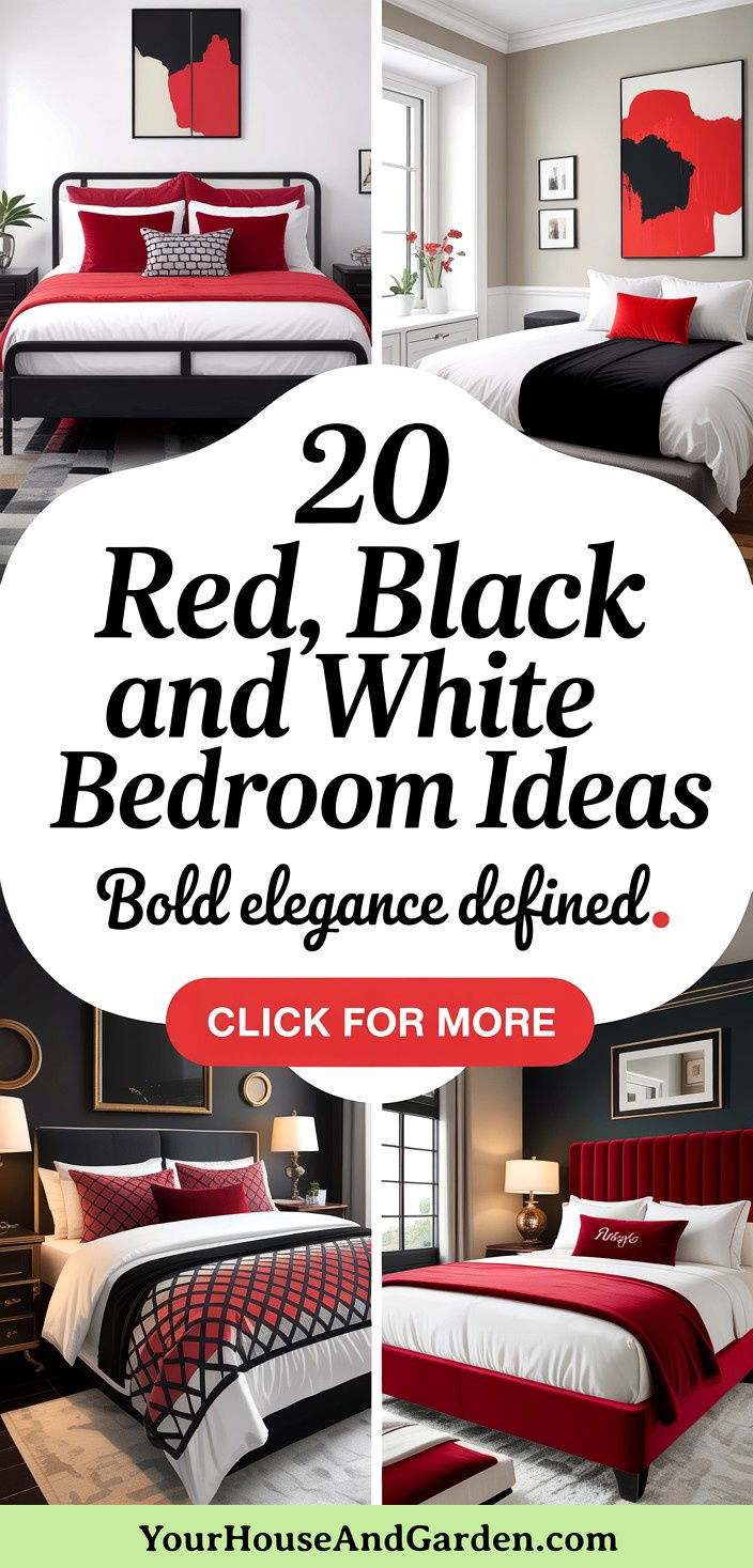 20 Red Black and White Bedroom Ideas Bold Elegance Defined