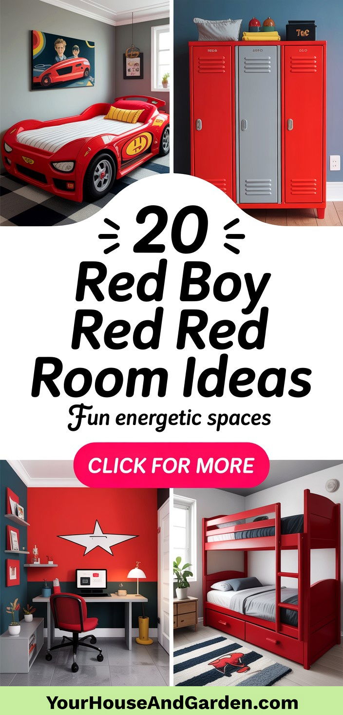 20 Red Boy Red Room Ideas Energetic and Fun Design Solutions