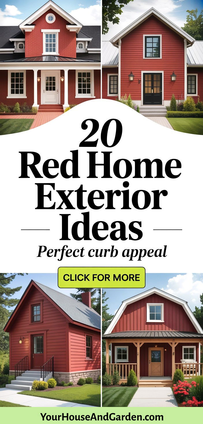 20 Red Home Exterior Ideas Bold Curb Appeal Design Inspiration