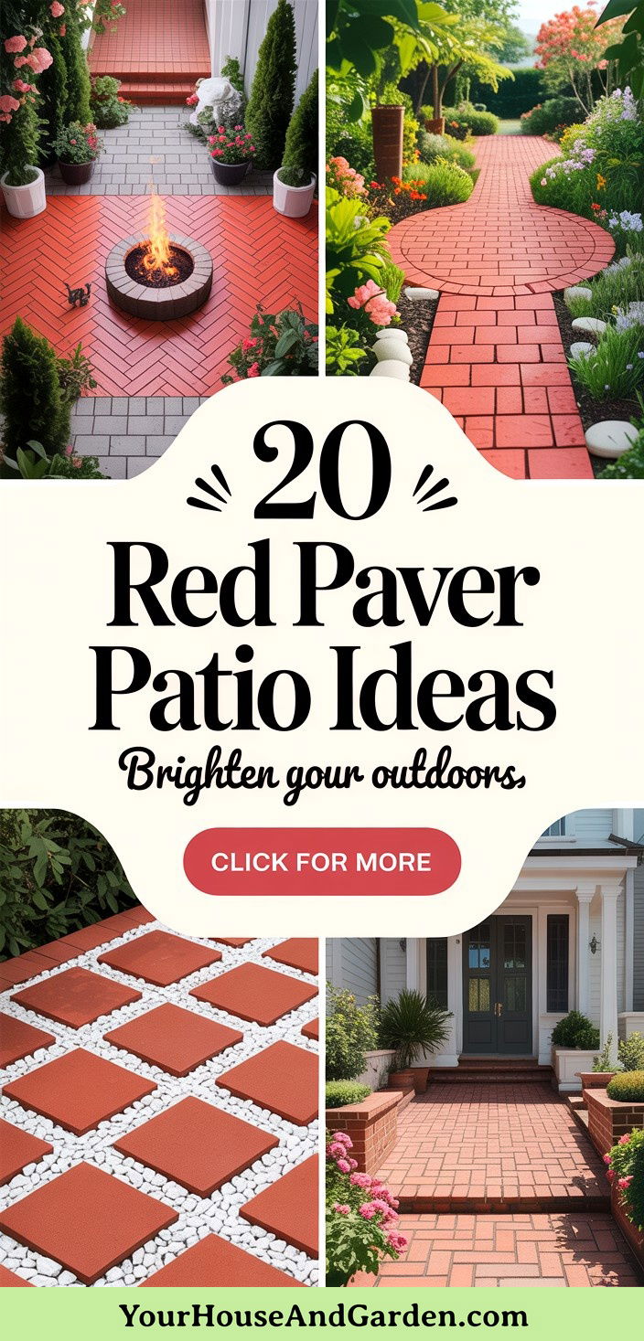 20 Red Paver Patio Ideas to Brighten Your Outdoor Living Area - 20 Red Paver Patio Ideas to Brighten Your Outdoor Living Area