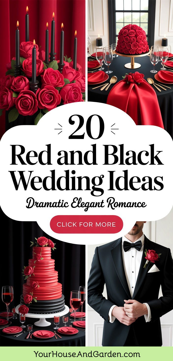 20 Red and Black Wedding Ideas Dramatic Elegance Inspiration