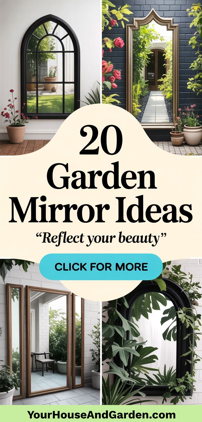 20 Reflective Garden Mirror Ideas to Expand Spaces - 20 Reflective Garden Mirror Ideas to Expand Spaces