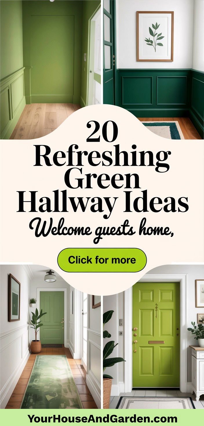 20 Refreshing Green Hallway Ideas for Welcoming Spaces - 20 Refreshing Green Hallway Ideas for Welcoming Spaces