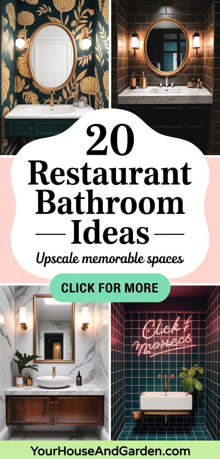 20 Restaurant Bathroom Ideas for Upscale and Memorable Spaces - 20 Restaurant Bathroom Ideas for Upscale and Memorable Spaces