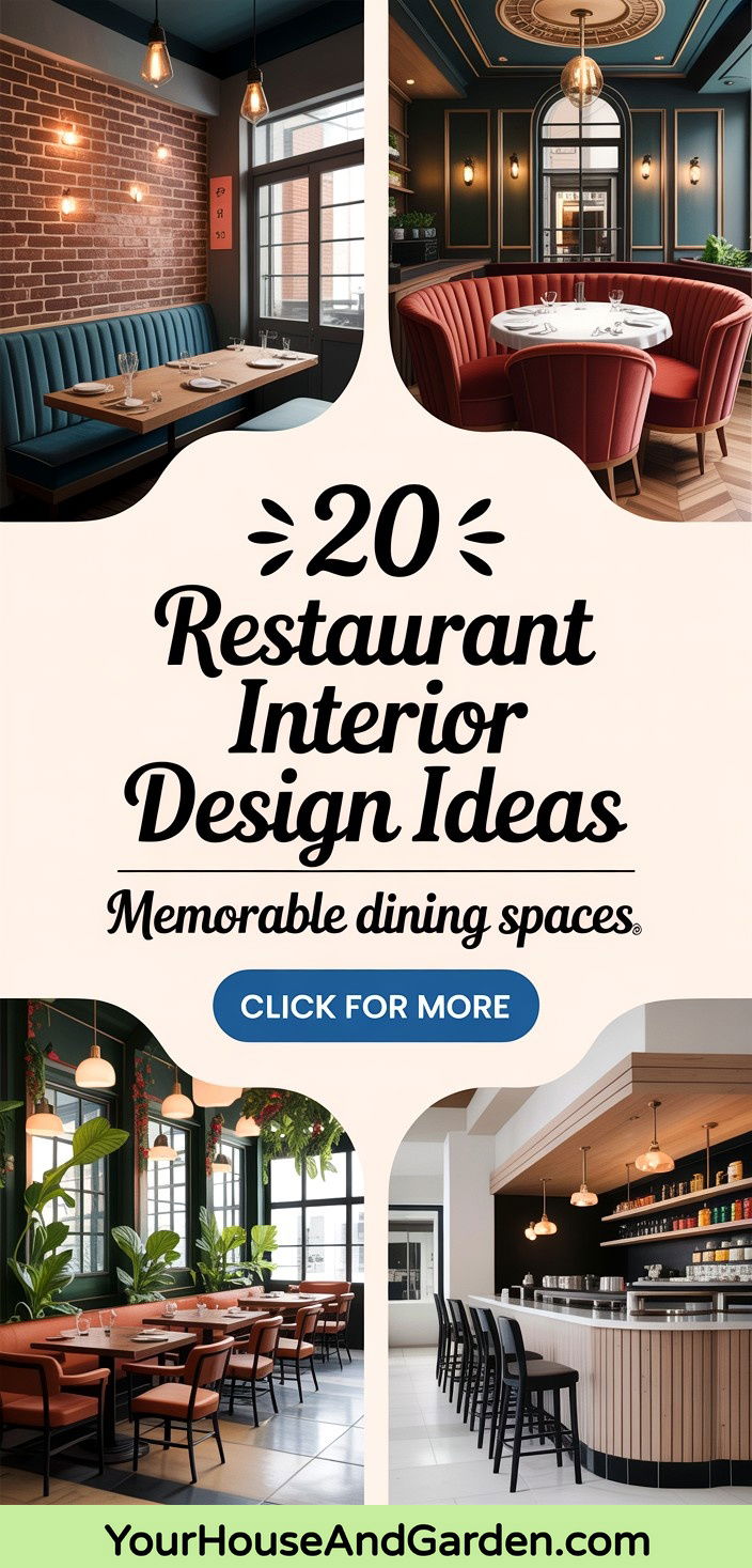 20 Restaurant Interior Design Ideas for Memorable Dining Spaces - 20 Restaurant Interior Design Ideas for Memorable Dining Spaces