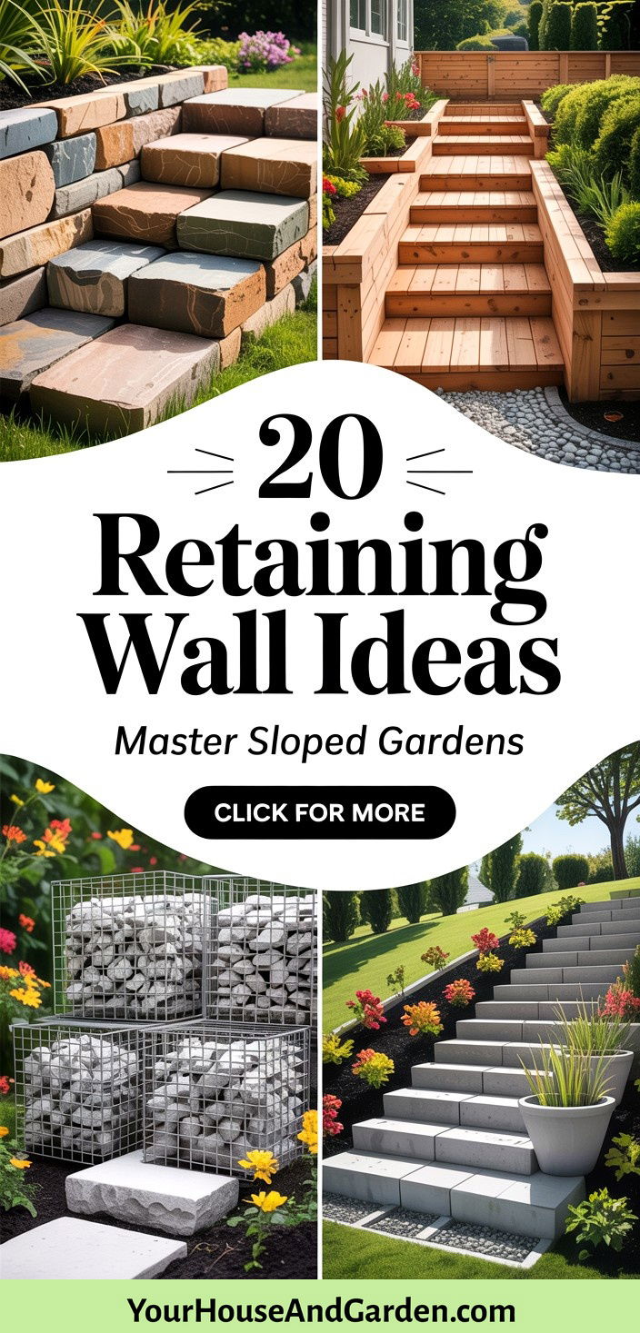 20 Retaining Wall Ideas for Sloped Backyard Terraces and Gardens - 20 Retaining Wall Ideas for Sloped Backyard Terraces & Gardens