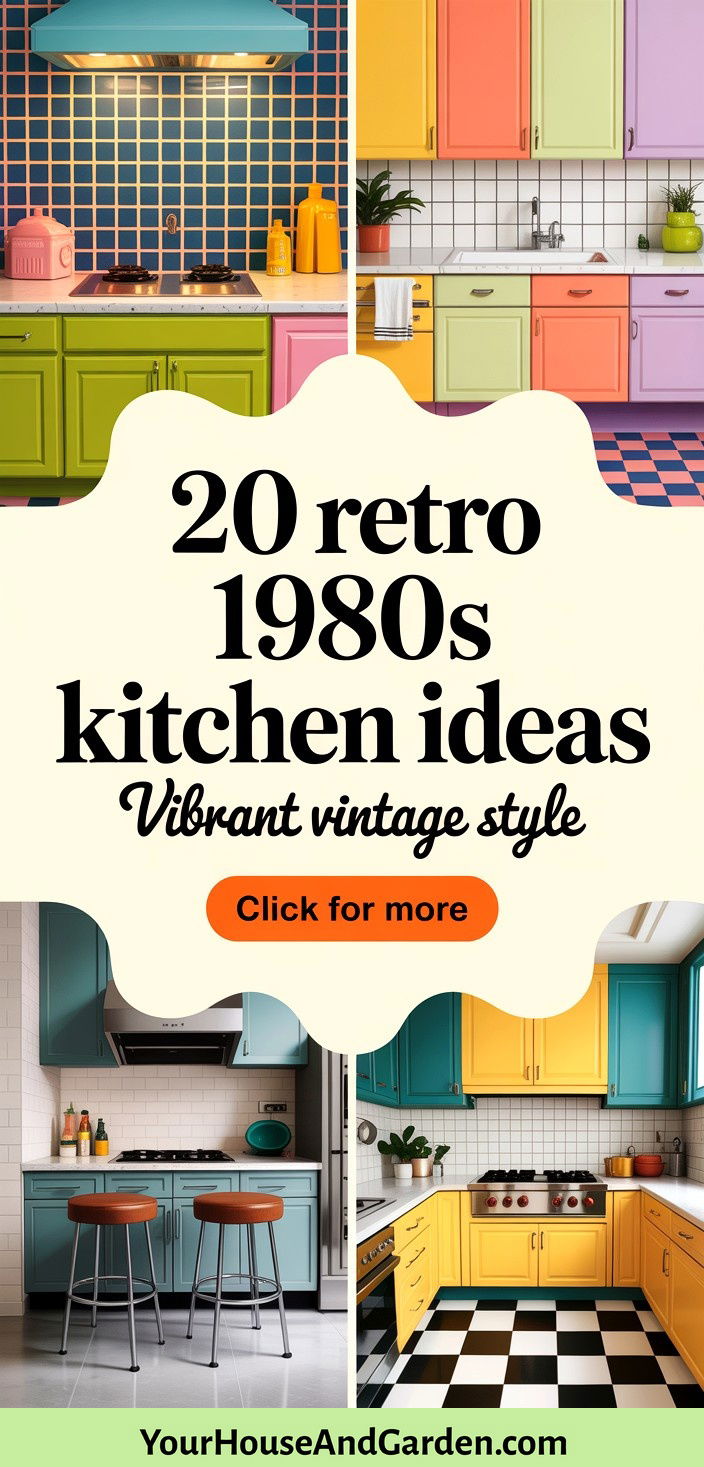 20 Retro 1980s Kitchen Ideas Vibrant Colors and Vintage Style