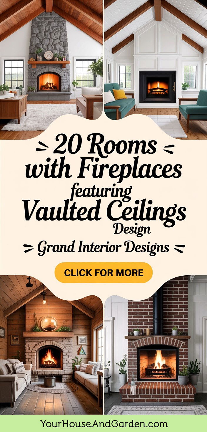 20 Rooms With Fireplaces Featuring Vaulted Ceilings Design - 20 Rooms With Fireplaces Featuring Vaulted Ceilings Design