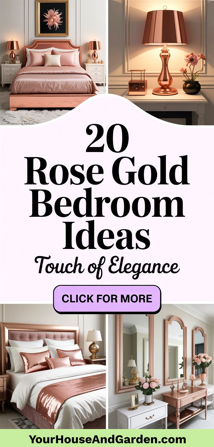 20 Rose Gold Bedroom Ideas for a Touch of Elegance - 20 Rose Gold Bedroom Ideas for a Touch of Elegance