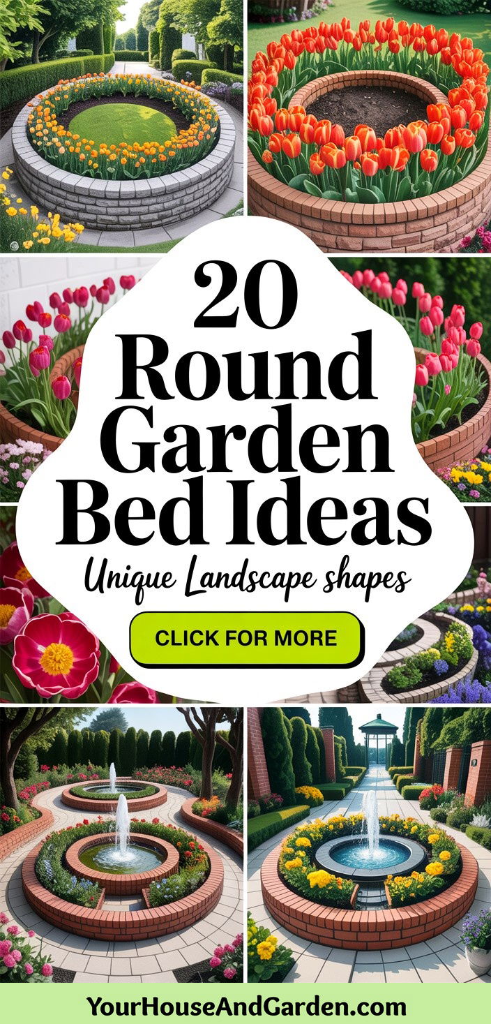 20 Round Garden Bed Ideas for Unique Landscape Design Shapes - 20 Round Garden Bed Ideas for Unique Landscape Design Shapes