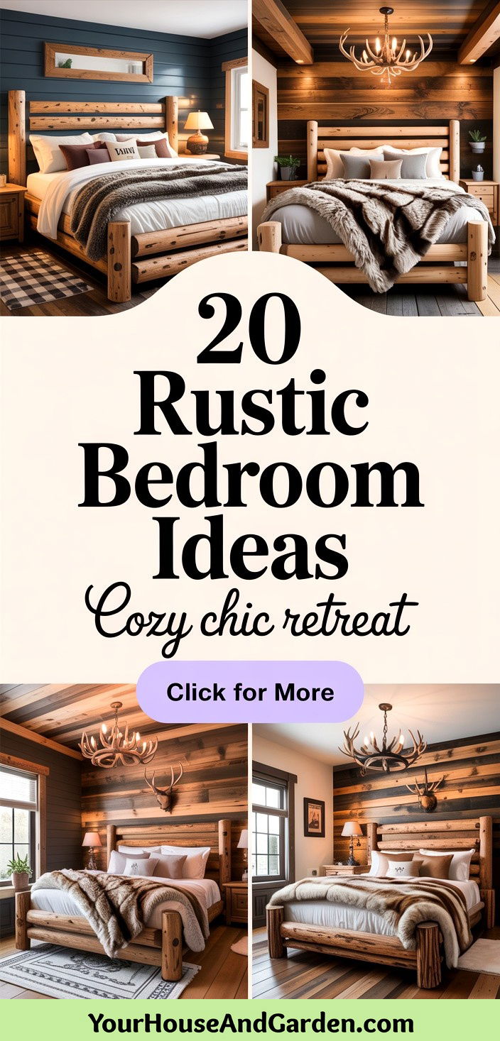 20 Rustic Bedroom Ideas for a Cozy and Chic Retreat - 20 Rustic Bedroom Ideas for a Cozy and Chic Retreat