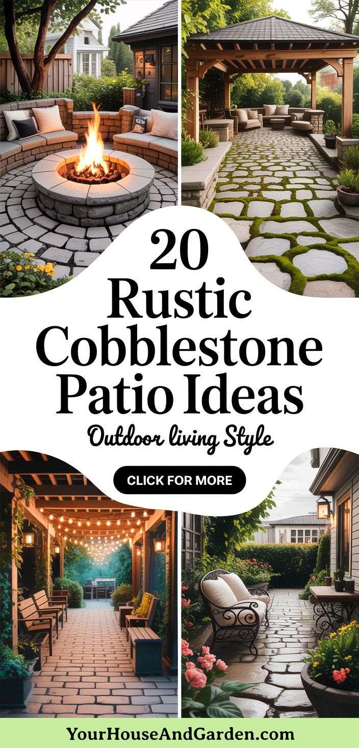 20 Rustic Cobblestone Patio Ideas for Outdoor Living - 20 Rustic Cobblestone Patio Ideas for Outdoor Living