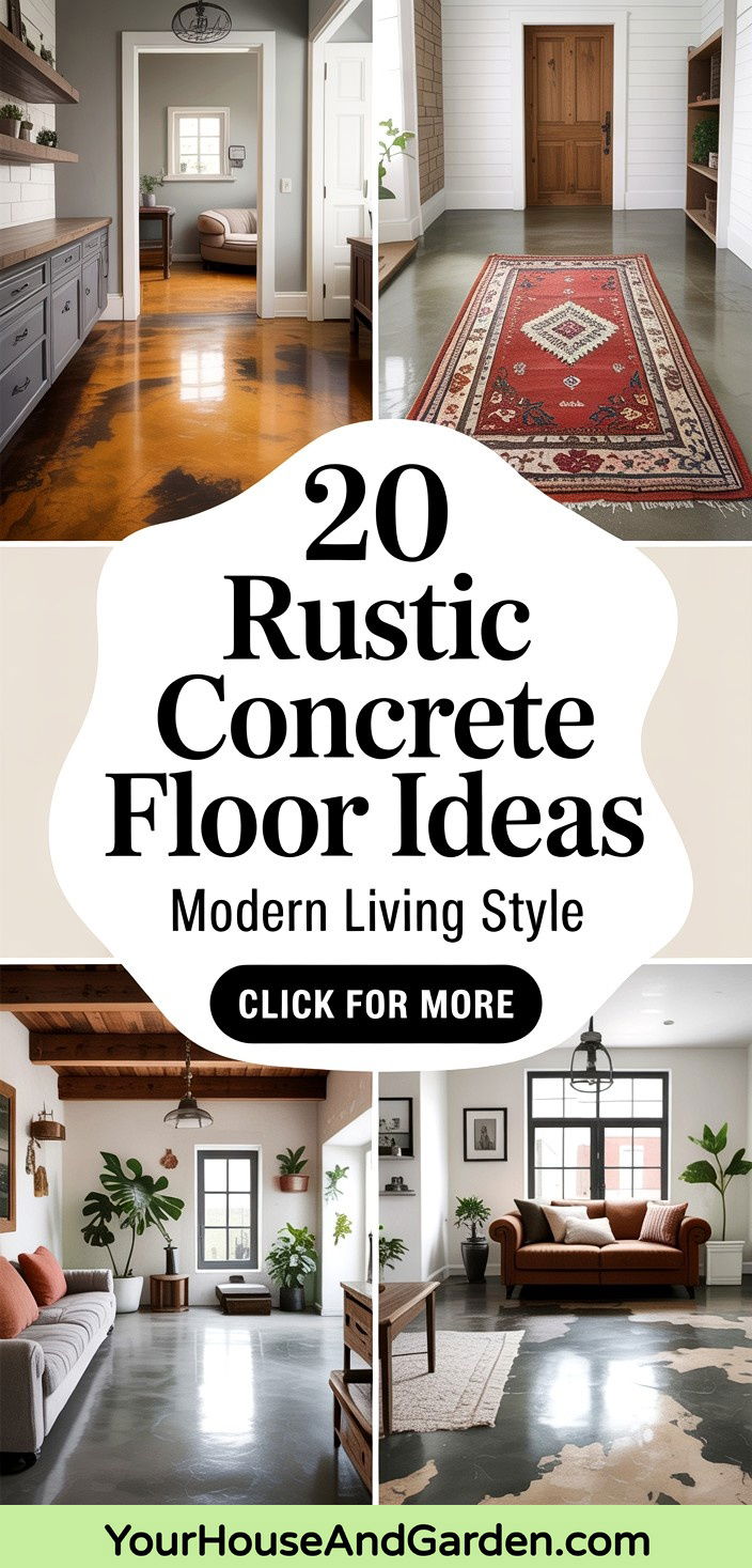 20 Rustic Concrete Floor Ideas for Modern Living Rooms - 20 Rustic Concrete Floor Ideas for Modern Living Rooms