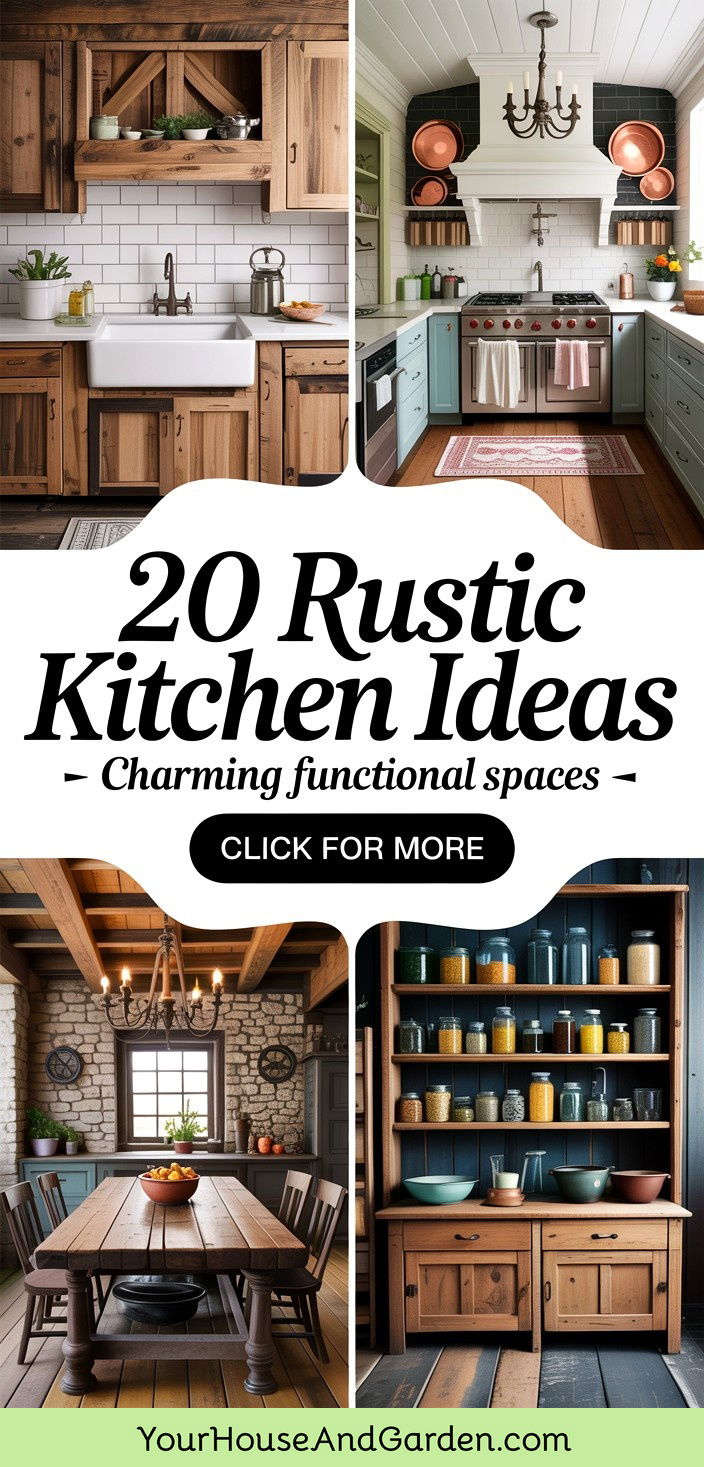 20 Rustic Kitchen Ideas for a Charming Functional Space - 20 Rustic Kitchen Ideas for a Charming, Functional Space