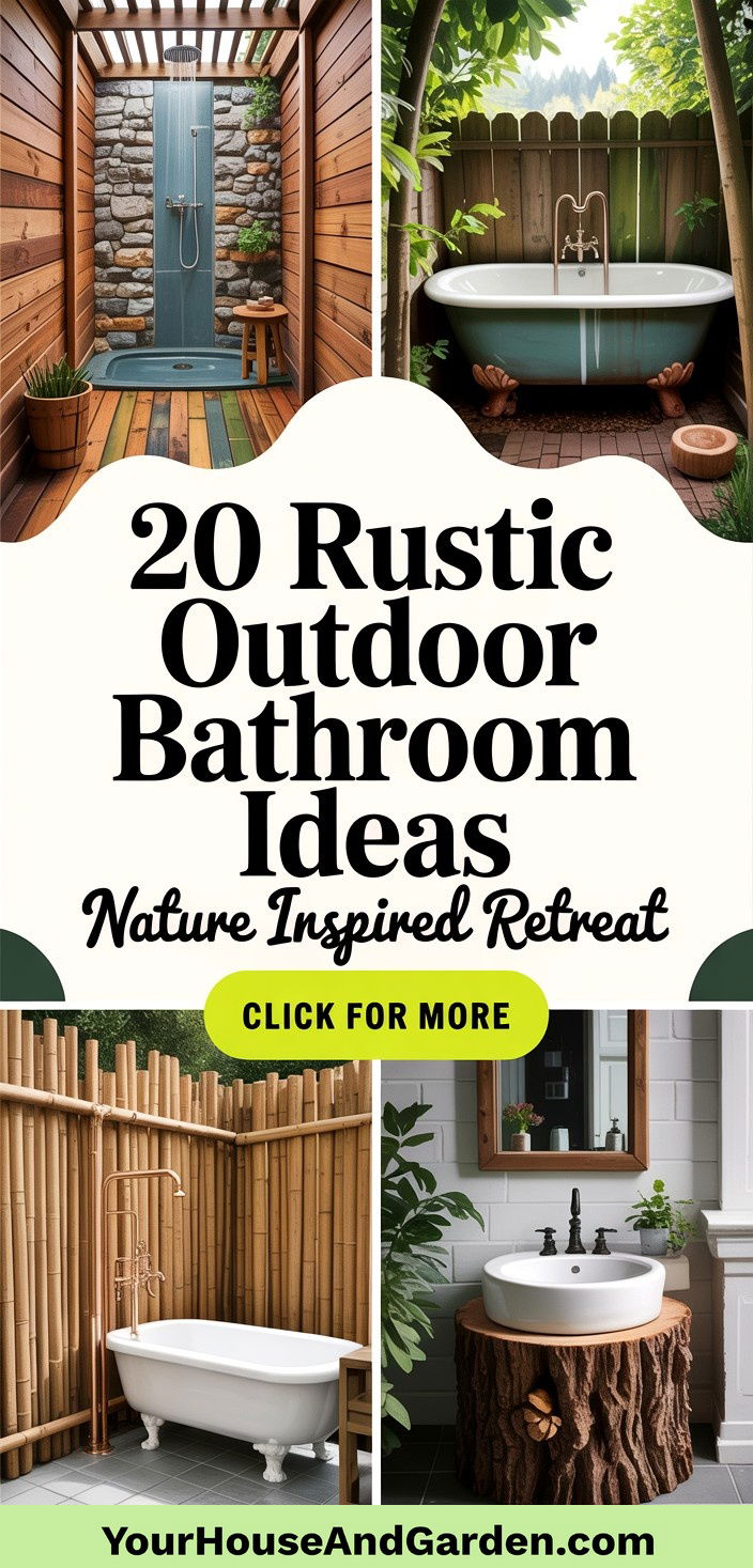 20 Rustic Outdoor Bathroom Ideas Nature-Inspired Retreats