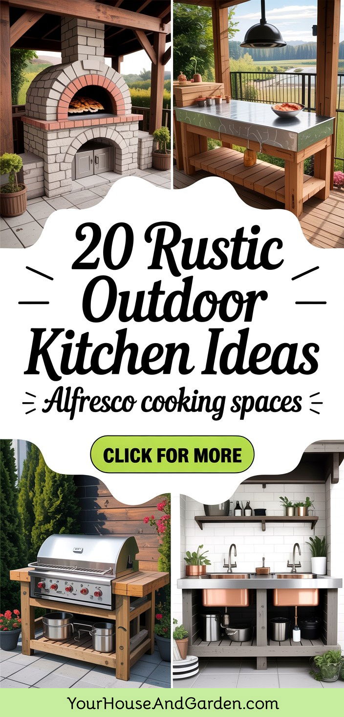 20 Rustic Outdoor Kitchen Ideas Alfresco Cooking Spaces