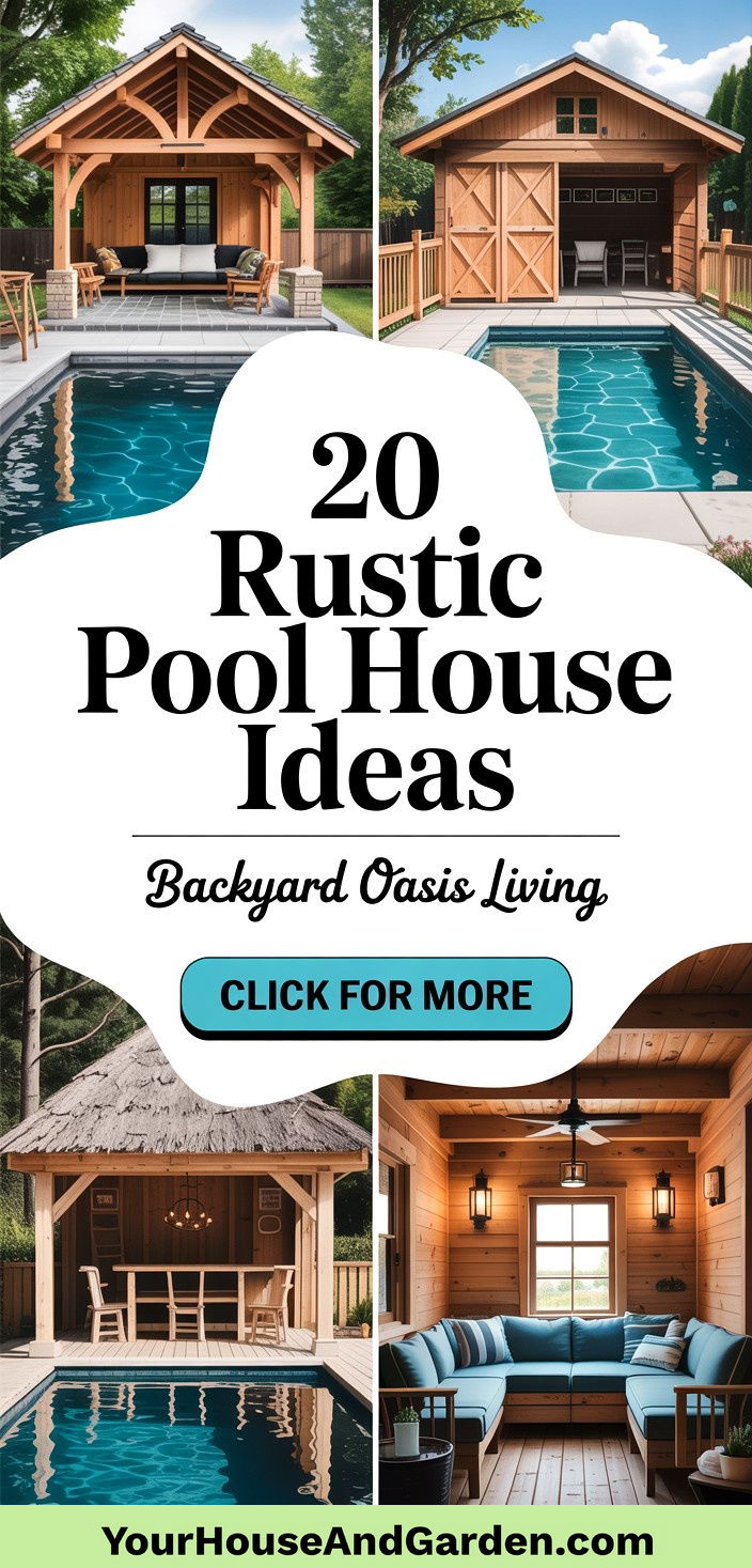 20 Rustic Pool House Ideas for Your Backyard Oasis - 20 Rustic Pool House Ideas for Your Backyard Oasis