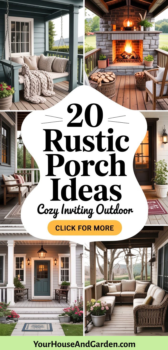 20 Rustic Porch Ideas for a Cozy and Inviting Outdoor Space - 20 Rustic Porch Ideas for a Cozy and Inviting Outdoor Space