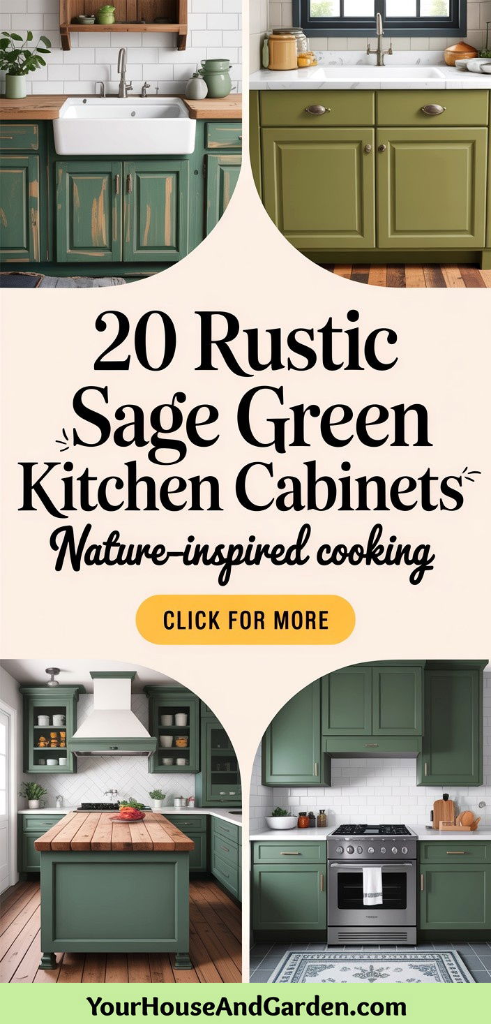 20 Rustic Sage Green Kitchen Cabinets Calm and Natural