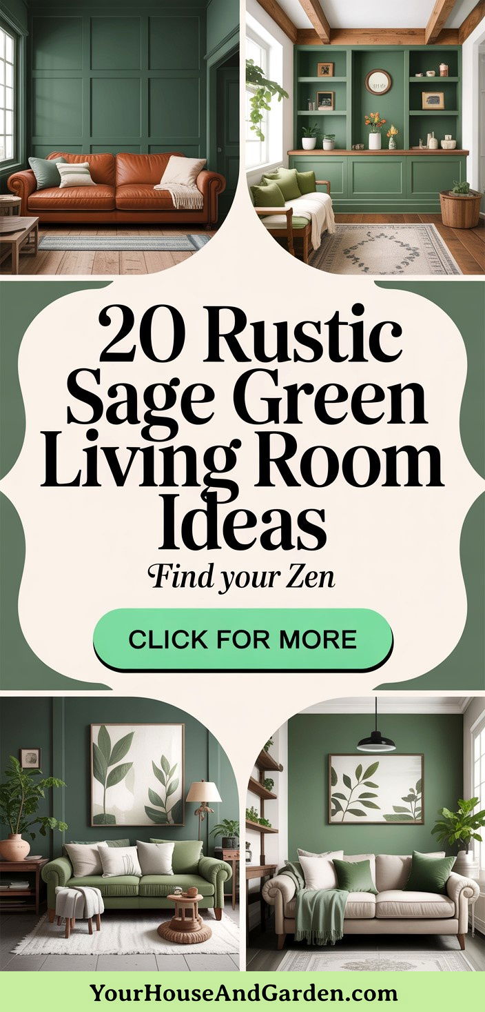 20 Rustic Sage Green Living Room Ideas to Create Calm - 20 Rustic Sage Green Living Room Ideas to Create Calm