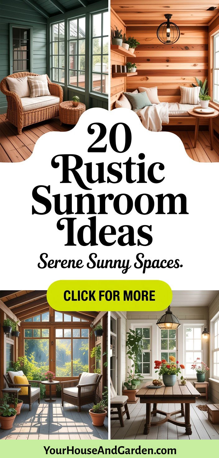 20 Rustic Sunroom Ideas for a Serene and Natural Getaway - 20 Rustic Sunroom Ideas for a Serene and Natural Getaway