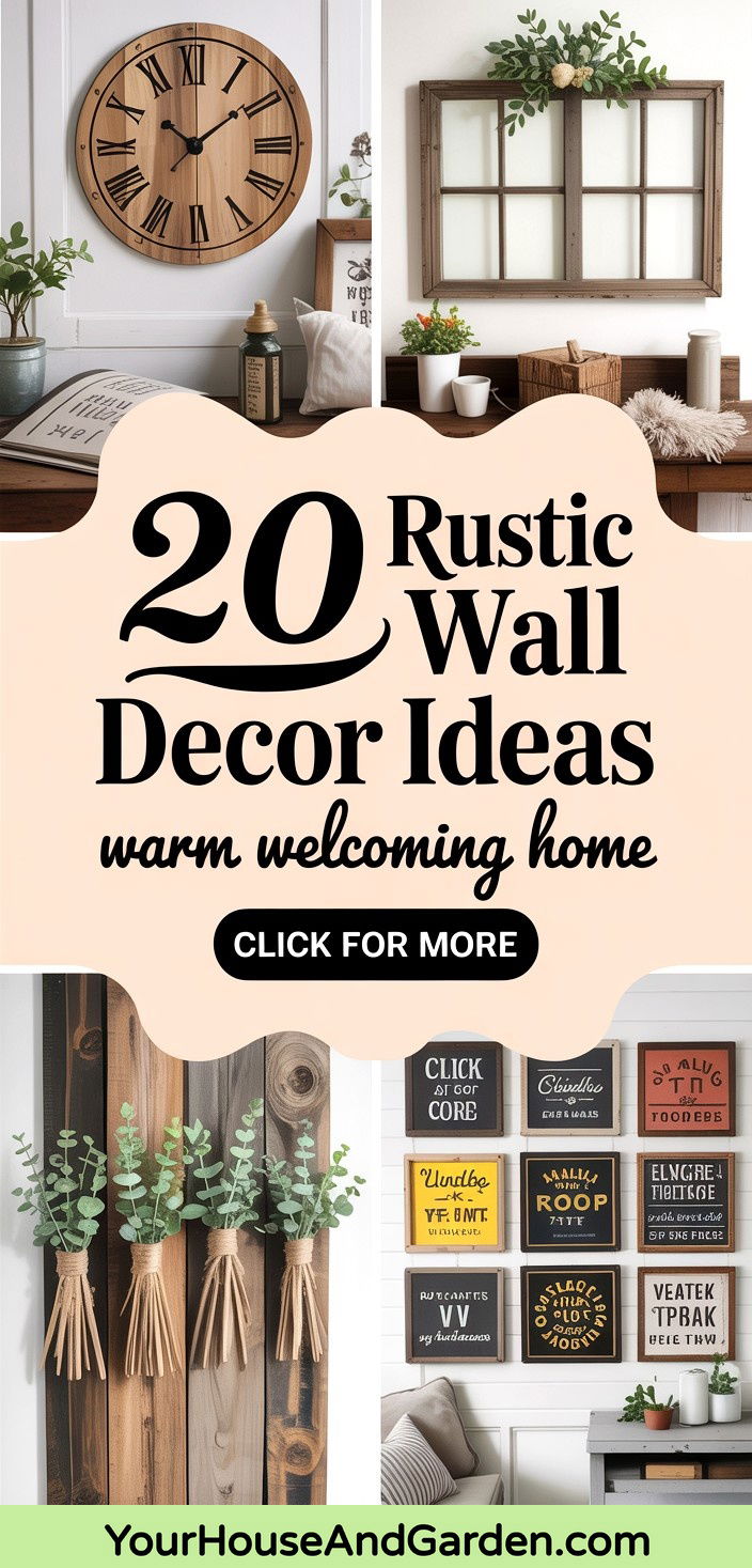 20 Rustic Wall Decor Ideas for a Warm and Welcoming Home - 20 Rustic Wall Decor Ideas for a Warm and Welcoming Home