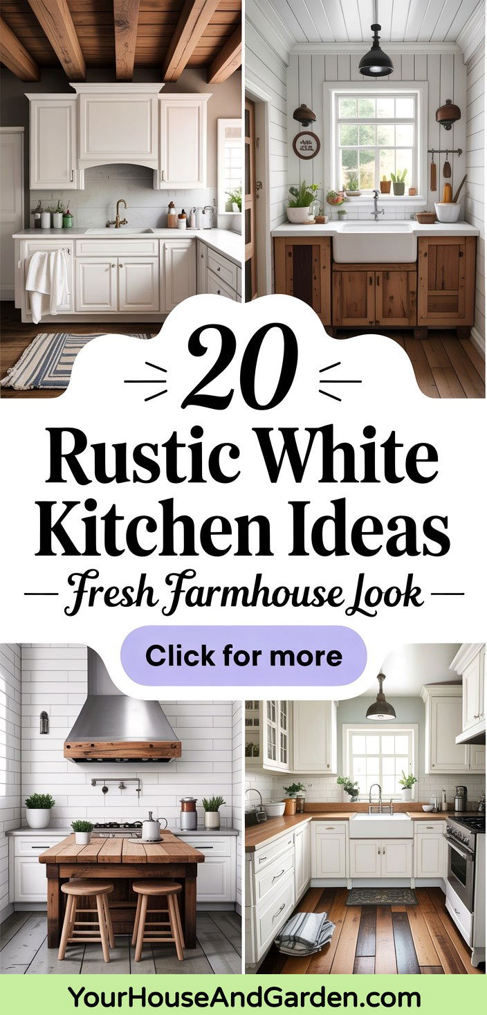 20 Rustic White Kitchen Ideas for a Fresh Farmhouse Look - 20 Rustic White Kitchen Ideas for a Fresh Farmhouse Look