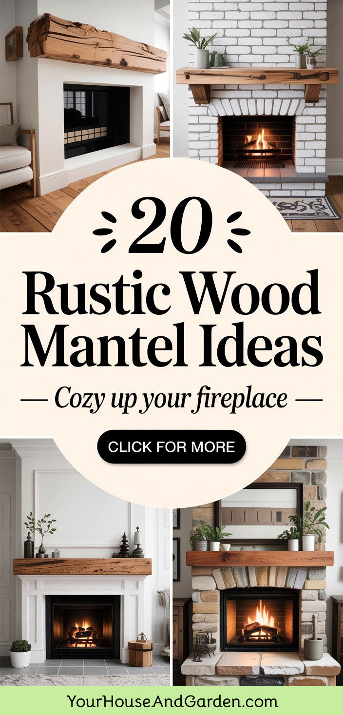 20 Rustic Wood Mantel Ideas for Fireplace Focal Points - 20 Rustic Wood Mantel Ideas for Fireplace Focal Points